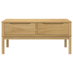vidaXL Couchtisch FLORO Wachsbraun 99x55,5x45 cm Massivholz Kiefer