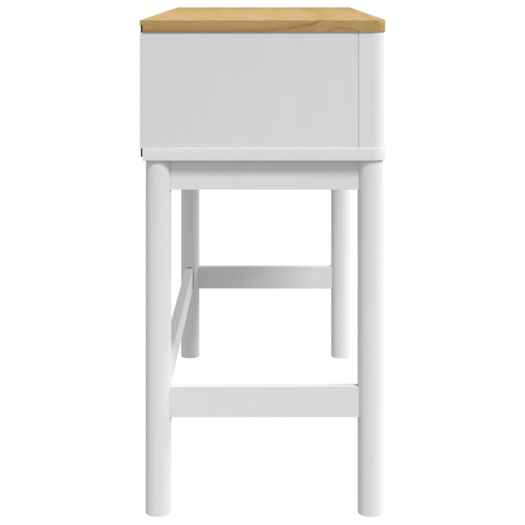 vidaXL Konsolentisch FLORO Weiß 89,5x36,5x73 cm Massivholz Kiefer