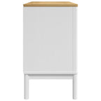 vidaXL Sideboard FLORO Weiß 114x43x74 cm Massivholz Kiefer