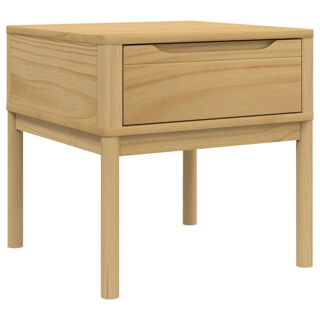 vidaXL Lampentisch FLORO Wachsbraun 55x55x54 cm Massivholz Kiefer