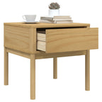 vidaXL Lampentisch FLORO Wachsbraun 55x55x54 cm Massivholz Kiefer