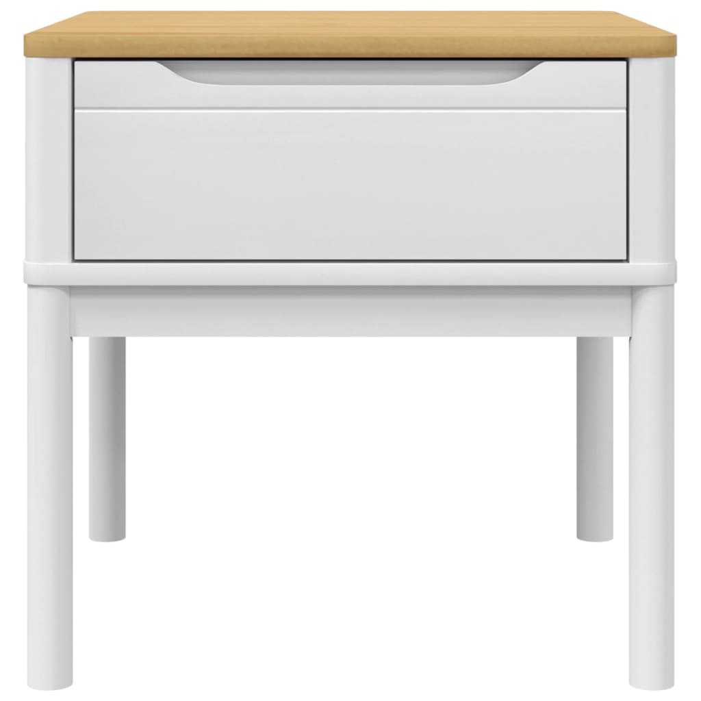 vidaXL Lampentisch FLORO Weiß 55x55x54 cm Massivholz Kiefer