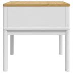 vidaXL Lampentisch FLORO Weiß 55x55x54 cm Massivholz Kiefer
