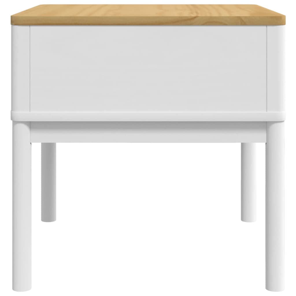 vidaXL Lampentisch FLORO Weiß 55x55x54 cm Massivholz Kiefer