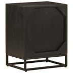 vidaXL Nachttisch Schwarz 40x30x50 cm Massivholz Mango und Eisen