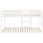 vidaXL Etagenbett Weiß 90x200 cm Massivholz Kiefer