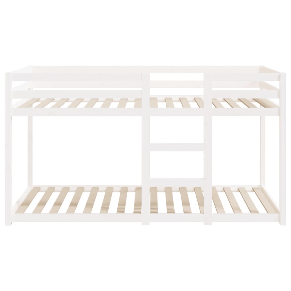 vidaXL Etagenbett Weiß 90x200 cm Massivholz Kiefer
