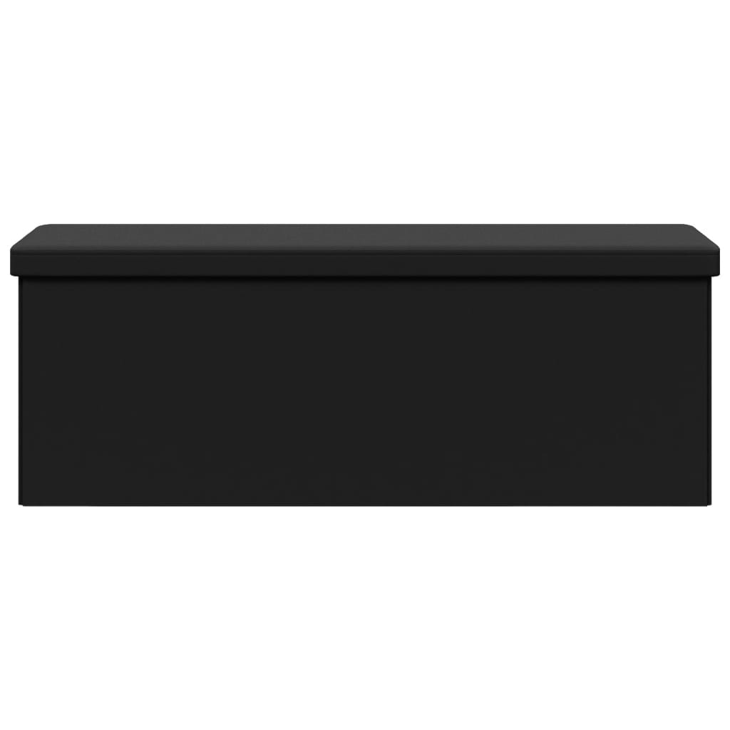 vidaXL Sitzbank mit Stauraum Faltbar Schwarz PVC
