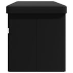 vidaXL Sitzbank mit Stauraum Faltbar Schwarz PVC