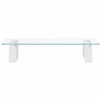 vidaXL Monitorständer Weiß 40x20x8 cm Hartglas und Metall