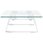 vidaXL Monitorständer Weiß 40x20x8 cm Hartglas und Metall