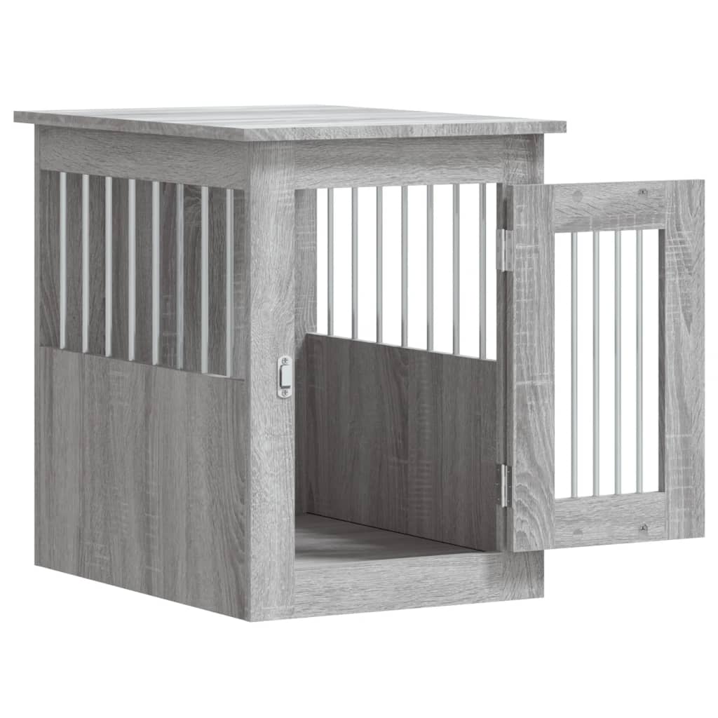 vidaXL Hundekäfig im Möbelstil Grau Sonoma 45x62x59 cm Holzwerkstoff