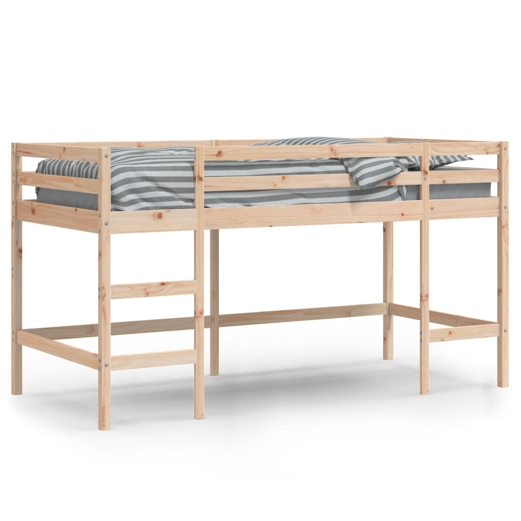 vidaXL Kinderhochbett mit Leiter 80x200 cm Massivholz Kiefer
