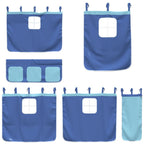 vidaXL Vorhänge für Hochbett Blau Polyester