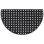 vidaXL Fußmatte Halbrund 45x75 cm Gummi
