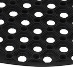 vidaXL Fußmatte Halbrund 45x75 cm Gummi