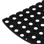 vidaXL Fußmatte Halbrund 45x75 cm Gummi