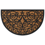vidaXL Fußmatte Halbrund 45x75 cm Gummi und Kokosfaser