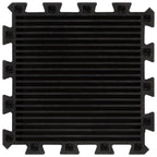 vidaXL Bodenfliesen aus Gummi 9 Stk. Schwarz 16 mm 30x30 cm