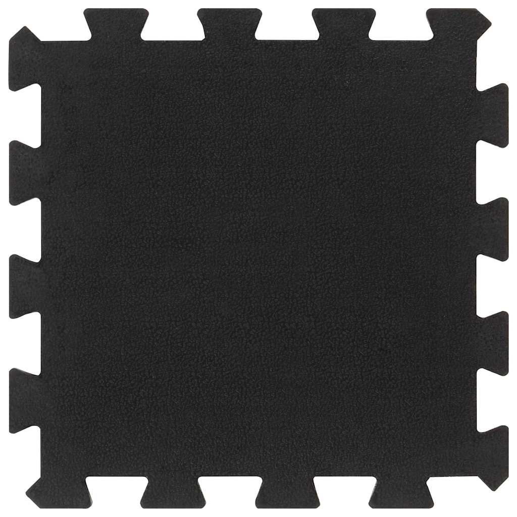 vidaXL Bodenfliesen aus Gummi 16 Stk. Schwarz 16 mm 30x30 cm