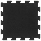 vidaXL Bodenfliesen aus Gummi 16 Stk. Schwarz 16 mm 30x30 cm