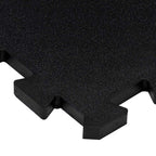 vidaXL Bodenfliesen aus Gummi 16 Stk. Schwarz 16 mm 30x30 cm