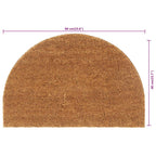 vidaXL Fußmatte Natur Halbrund 40x60 cm Kokosfaser Getuftet