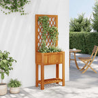 vidaXL Pflanzkübel mit Rankgitter & Ablage 55x29,5x152 cm Akazienholz