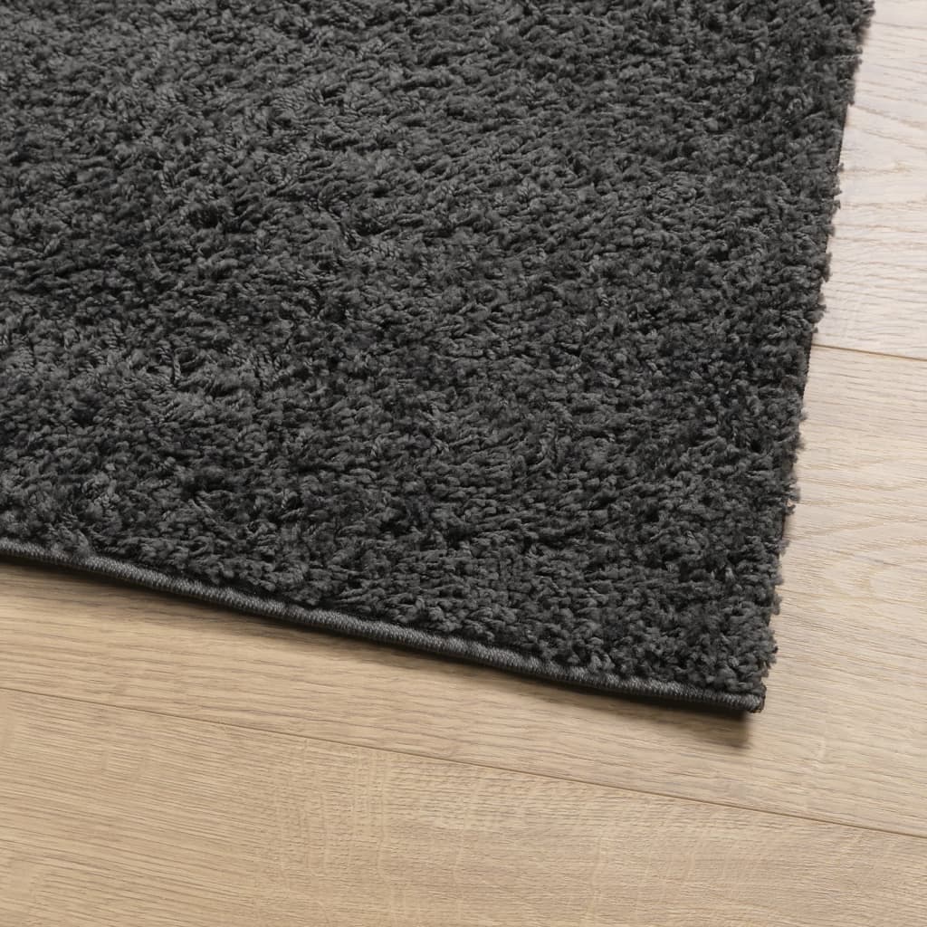 vidaXL Teppich Shaggy Hochflor Modern Anthrazit 120x170 cm