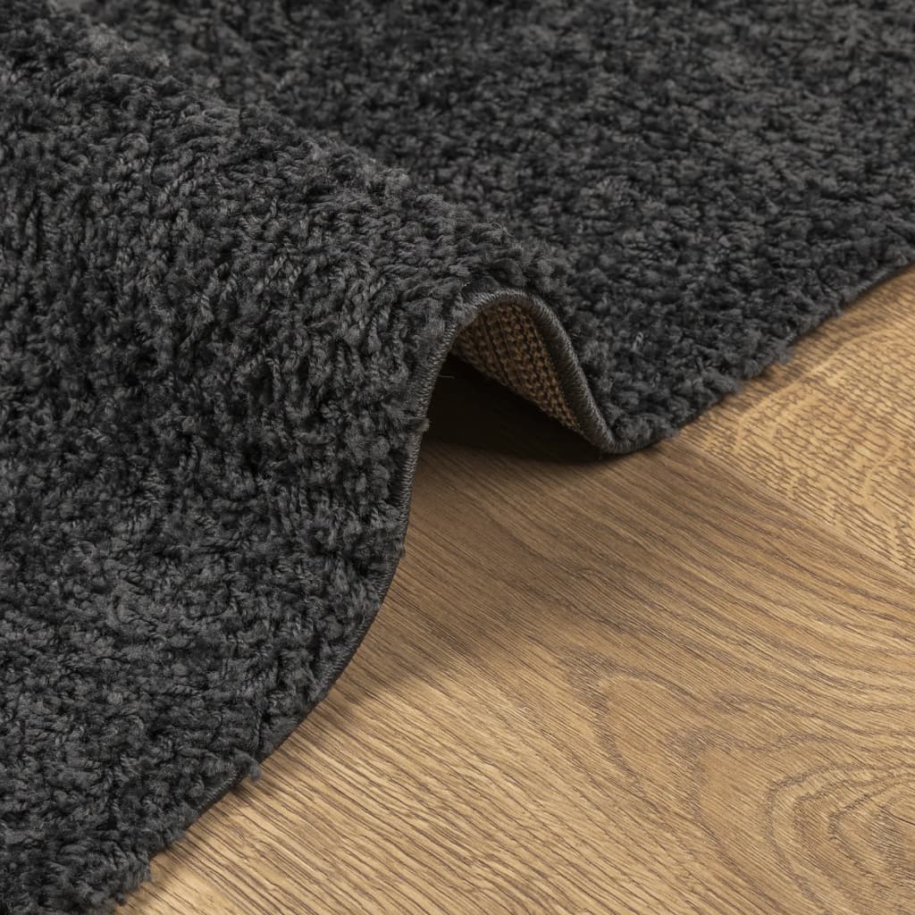 vidaXL Teppich Shaggy Hochflor Modern Anthrazit 120x170 cm