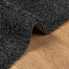 vidaXL Teppich Shaggy Hochflor Modern Anthrazit 120x170 cm