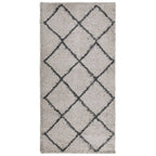 vidaXL Shaggy-Teppich PAMPLONA Hochflor Beige & Anthrazit 100x200 cm