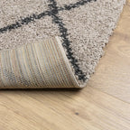 vidaXL Shaggy-Teppich PAMPLONA Hochflor Beige & Anthrazit 100x200 cm