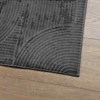 vidaXL Teppich IZA Kurzflor Skandi-Stil Anthrazit 80x150 cm