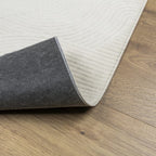 vidaXL Teppich IZA Kurzflor Skandinavischer Look Creme 80x150 cm