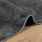 vidaXL Teppich OVIEDO Kurzflor Anthrazit 120x120 cm