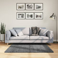 vidaXL Teppich OVIEDO Kurzflor Anthrazit 120x120 cm