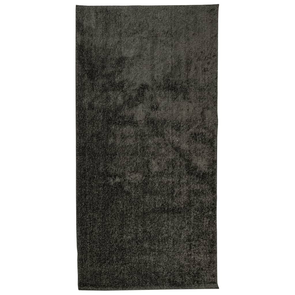 vidaXL Teppich ISTAN Hochflor Glänzend Anthrazit 100x200 cm