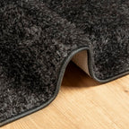 vidaXL Teppich ISTAN Hochflor Glänzend Anthrazit 100x200 cm
