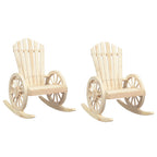 vidaXL Adirondack-Schaukelstühle 2 Stk. Massivholz Tanne