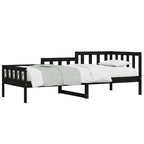vidaXL Tagesbett Schwarz 80x200 cm Massivholz Kiefer