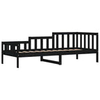 vidaXL Tagesbett Schwarz 80x200 cm Massivholz Kiefer