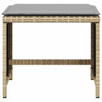 vidaXL Gartenhocker Kissen 4Stk. Beigemischung 41x41x36 cm Poly Rattan