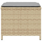 vidaXL Gartenhocker Kissen 4Stk. Beigemischung 41x41x36 cm Poly Rattan