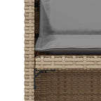 vidaXL 3-tlg. Bistro-Set mit Kissen Beigemischung Poly Rattan