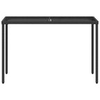 vidaXL Gartentisch mit Glasplatte Schwarz 115x54x74 cm Poly Rattan