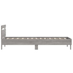 vidaXL Bettgestell mit Kopfteil Grau Sonoma 100x200 cm Holzwerkstoff