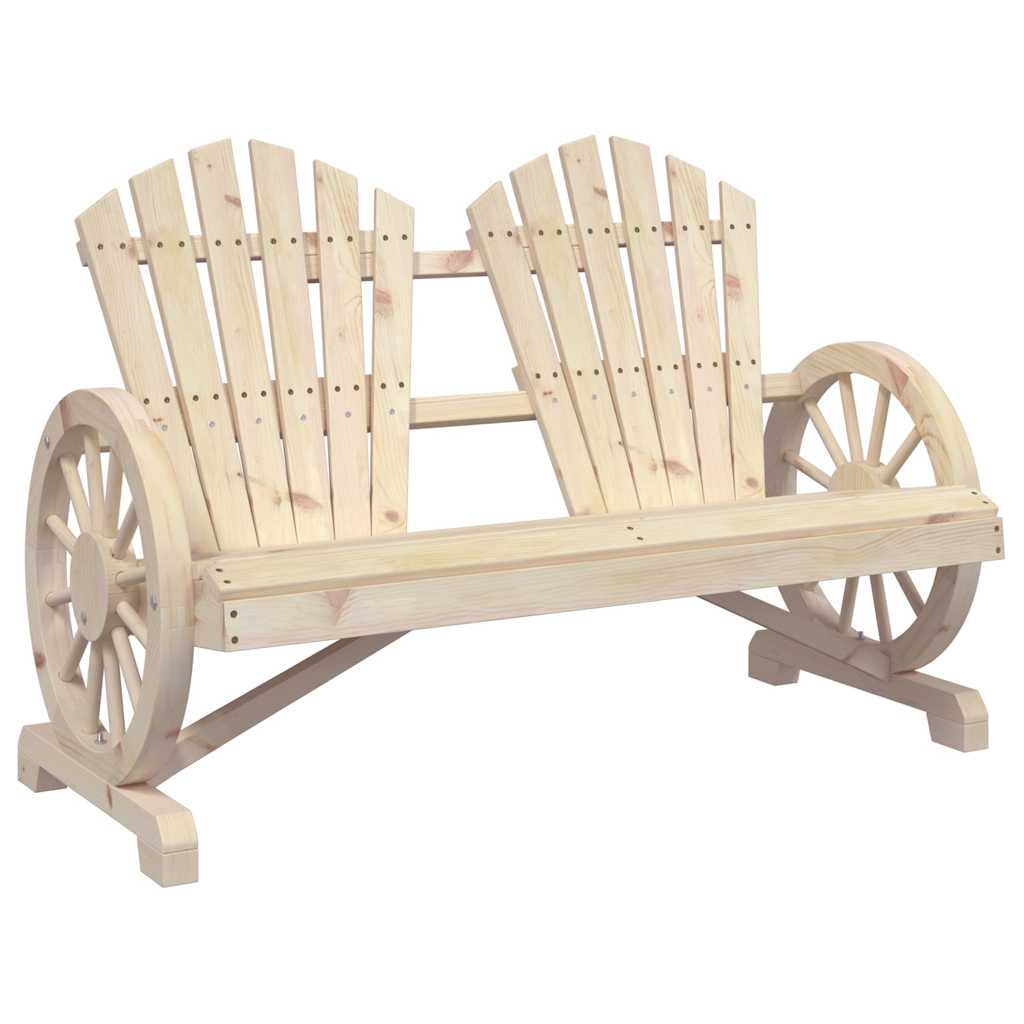 vidaXL Adirondack-Gartenstuhl 2-Sitzer Massivholz Tanne