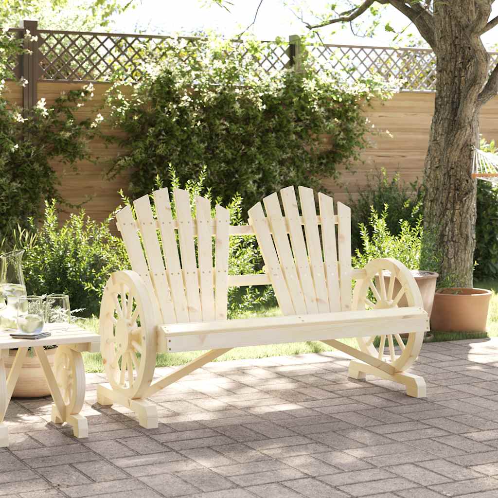 vidaXL Adirondack-Gartenstuhl 2-Sitzer Massivholz Tanne