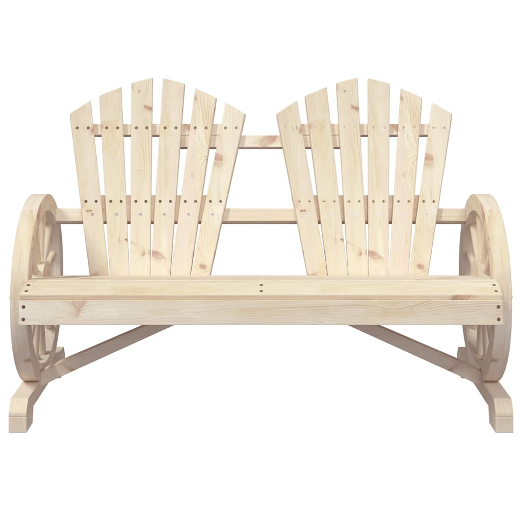 vidaXL Adirondack-Gartenstuhl 2-Sitzer Massivholz Tanne